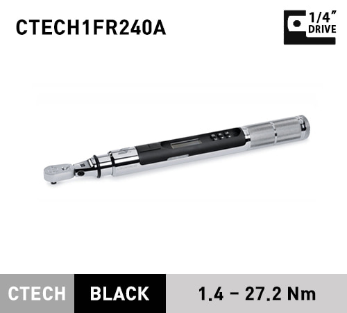 CTECH1FR240A 1/4&quot; Drive Flex-Head ControlTech™ Industrial Torque Wrench (1-20 ft-lb) (1.4-27.2 Nm) 스냅온 1/4&quot; 드라이브 산업용 토크렌치 토르크렌치