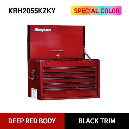KRH2055KZKY Heritage Series 5 Drawer Top Chest (Deep Red Body X Black Trim) 스냅온 헤리티지 시리즈 리미티드 에디션 26인치 5 서랍 탑체스트 (딥 레드 바디 X 블랙 트림)