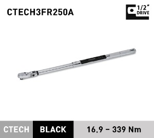 CTECH3FR250A 1/2&quot; Drive Flex-Head ControlTech™ Industrial Torque Wrench (12.5-250 ft-lb) (16.9-339 Nm) 스냅온 1/2&quot; 드라이브 산업용 토크렌치 토르크렌치