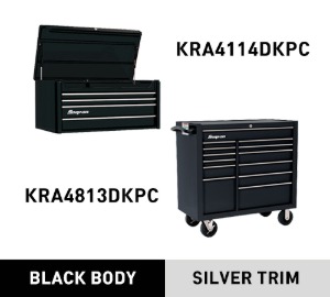 KRA4114DKPC 40&quot; 4 Drawers Top Chest (Black) (상단) &amp; KRA4813DKPC 40&quot; 13 Drawer Double-Bank Roll Cab (Black) (하단) 스냅온 탑 체스트 &amp; 롤 캡 프로용 툴박스 세트상품 (블랙)