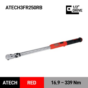 ATECH3F250RB 1/2&quot; Drive TechAngle® Flex-Head Torque Wrench (12.5-250 ft-lb) (16.9-339 Nm) 스냅온 1/2&quot; 드라이브 디지털 토크렌치 토르크렌치 레드
