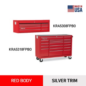 KRA5308FPBO 53&quot; Eight-Drawer Heritage Series Top Chest (Red) 탑 체스트 + KRA5318FPBO 53&quot; 18-Drawer Triple-Bank Heritage Series Roll Cab (Red) 툴박스 세트