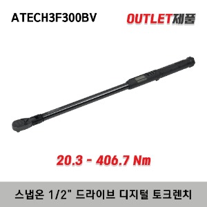 [아울렛제품/10%할인] ATECH3F300BV 1/2&quot; Drive TechAngle® Flex-Head Torque Wrench (15-300 ft-lb) (20.3-406.7 Nm) 스냅온 1/2&quot; 드라이브 디지털 앵글 토크렌치 토르크렌치 블랙바디