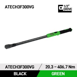 ATECH3F300VG 1/2&quot; Drive TechAngle® Electronic Torque Wrench, Black/Green (15-300 ft-lb) (20.3-406.7 Nm) 스냅온 1/2&quot; 드라이브 디지털 앵글 토크렌치 토르크렌치 (블랙바디/그린)
