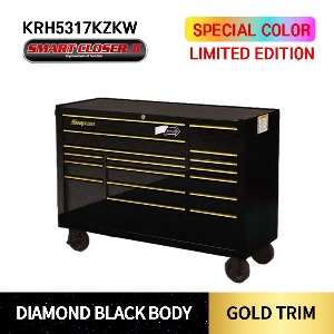 KRH5317KZKW 53&quot; Seventeen-Drawer Triple Bank Heritage Series Roll Cab Limited Edition(DIAMOND BLACK / GOLD) 스냅온 헤리티지 시리즈 리미티드 에디션 53&quot; 트리 뱅크 17도어 툴박스 (다이아몬드블랙/골드)