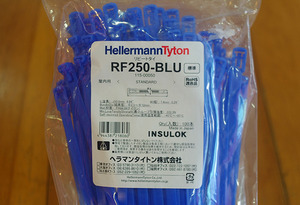 RF250-BLU / REPEAT 시리즈 / REPEAT 타이 / 길이: 250 mm, 폭: 7.4 mm / 파랑색 / 표준등급 / 66 나일론 / -40 ~ +85℃ / 재사용타입, 임시고정용 타이, 전선의 결속이나 농업, 원예, 포장 등 여러분야에 사용가능
