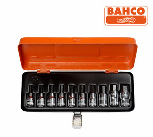 BAHCO 7809Z/10 Set of hex head driver, 10 pieces, inch (1/2&quot; drive) 바코 1/2&quot; 드라이브 육각비트 소켓 세트 (인치)