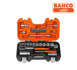 BAHCO S330 Socket set 34 pcs 3/8&quot; - 1/4&quot; 바코 1/4, 3/8 인치 소켓렌치 세트 (34 pcs)