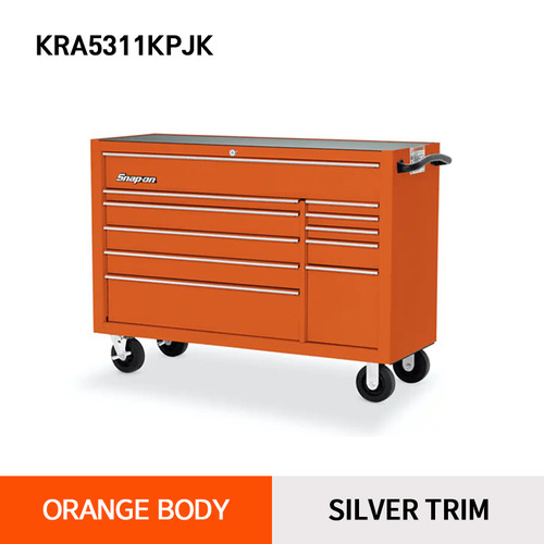 스냅온 헤리티지 메케닉 매장용 툴박스 세트 KRA5311KPJK 53&quot; 11-Drawer Heritage Series Double-Bank (Orange) 툴 박스 + KRA5012KPJK 16&quot; Four-Drawer Heritage Series Locker (Orange) 라커