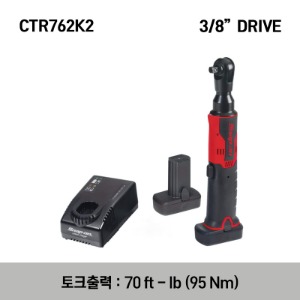 CTR762K2 14.4 V 3/8&quot; Drive MicroLithium Cordless Ratchet Kit 스냅온 14.4 V 3/8&quot; 드라이브 마이크로리튬 무선 라쳇 키트