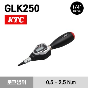 KTC (KYOTO TOOL 교토툴) GLK250 Driver Type Digi Ratchet 케이티씨 드라이브 타입 디지털 라쳇 (50-250 cN.m)